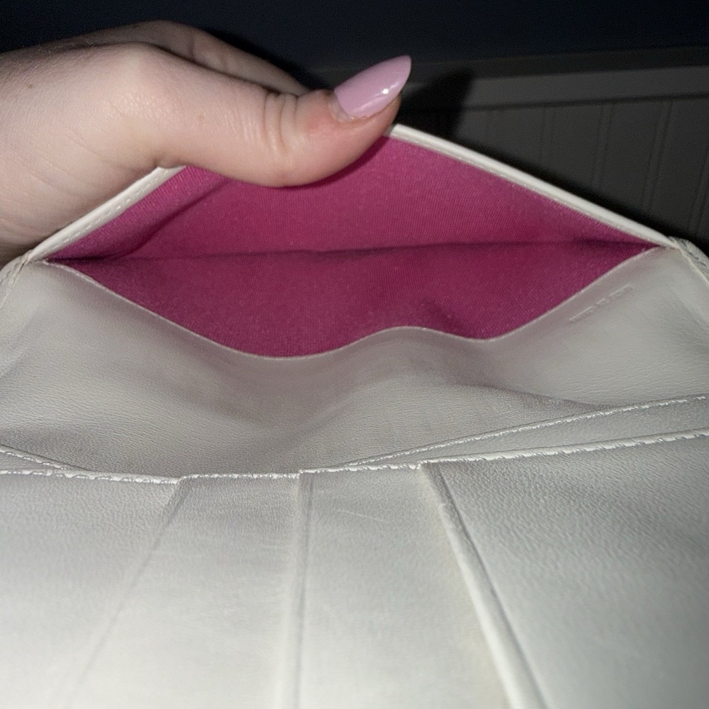 Vintage Coach Pink Canvas White Leather Planner Agenda Notebook Cover Y2K NWT - Picture 11 of 13